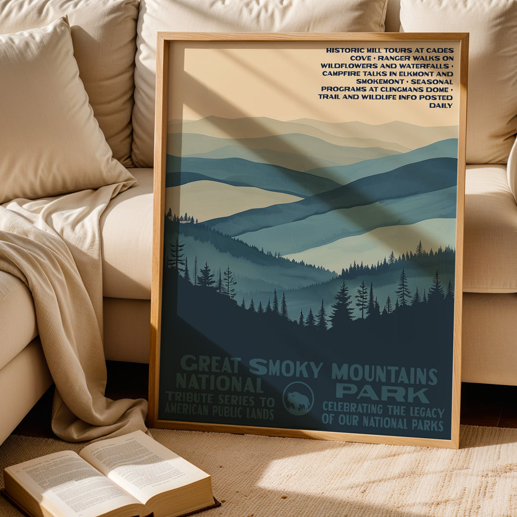 Great Smoky Mountains National Park Vintage WPA Art