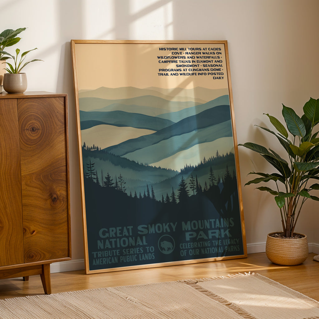 Great Smoky Mountains National Park Vintage WPA Art