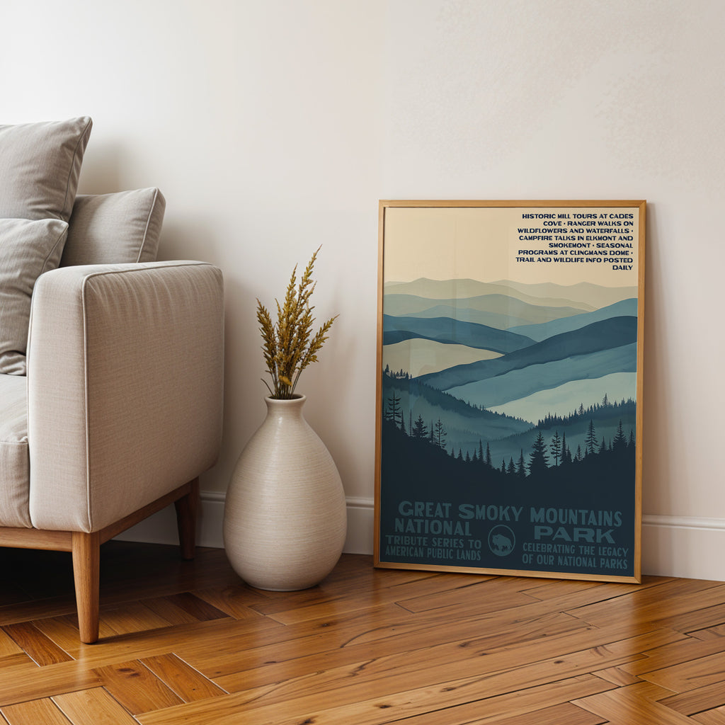 Great Smoky Mountains National Park Vintage WPA Art
