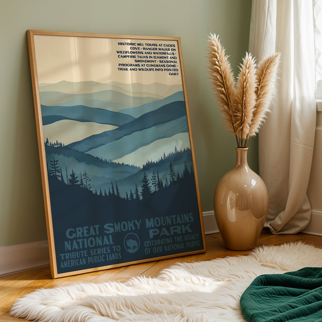 Great Smoky Mountains National Park Vintage WPA Art