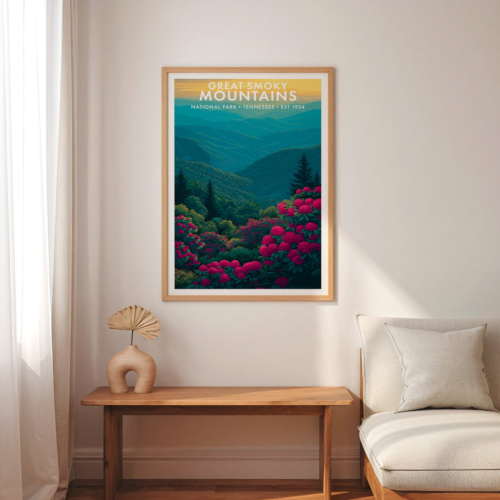 Retro Great Smoky Mountains National Park Print