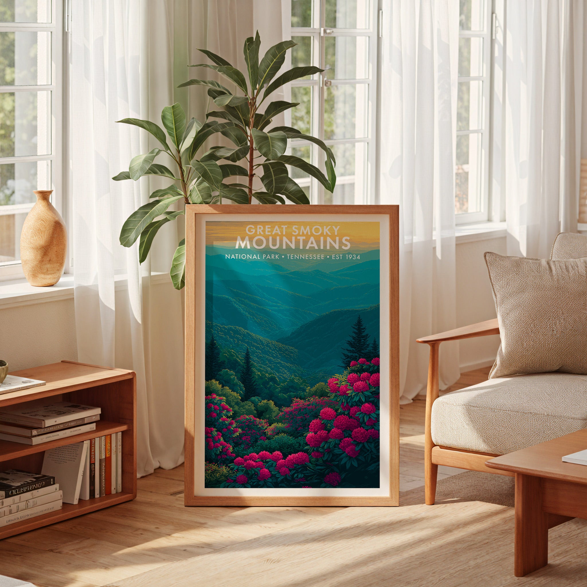 Retro Great Smoky Mountains National Park Print