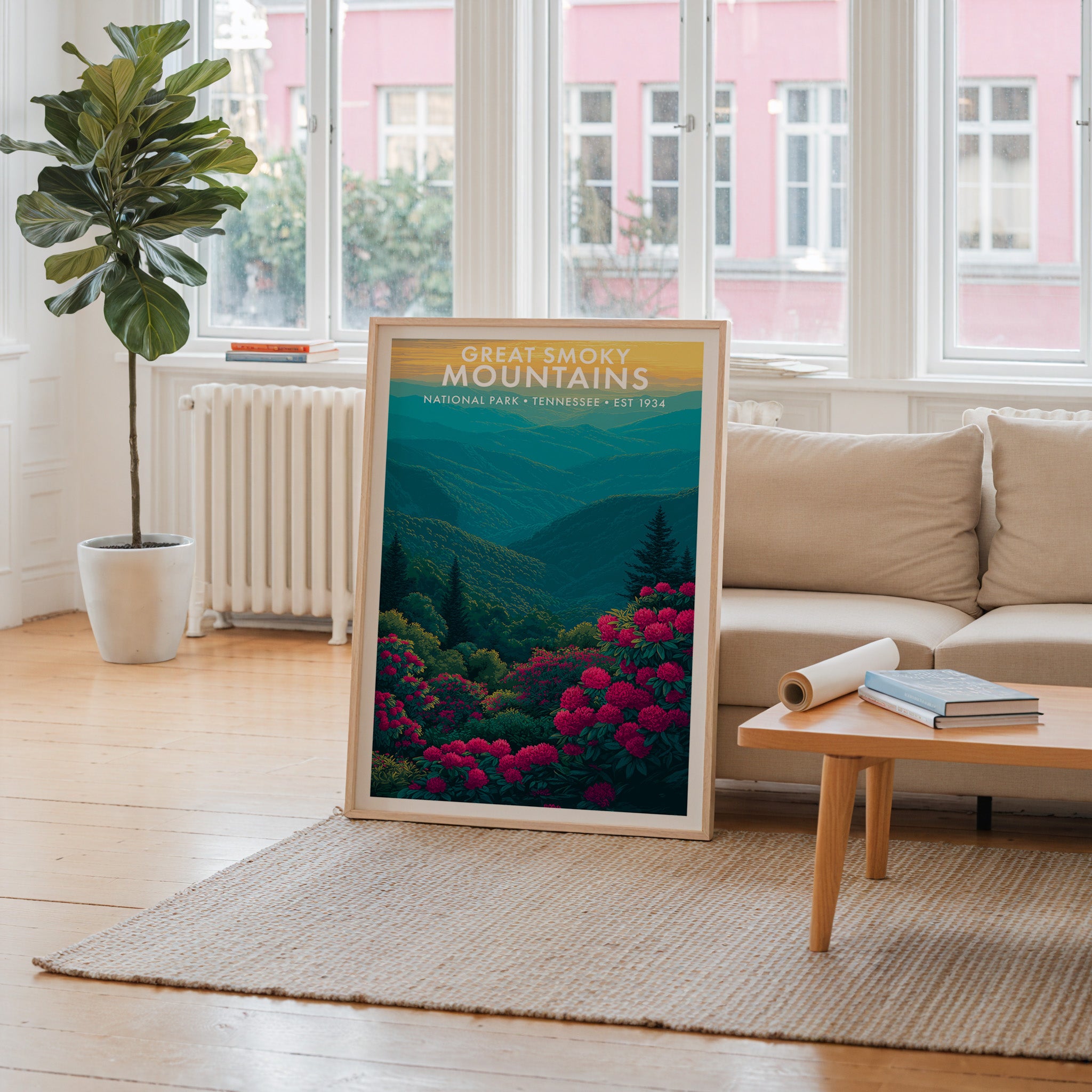 Retro Great Smoky Mountains National Park Print