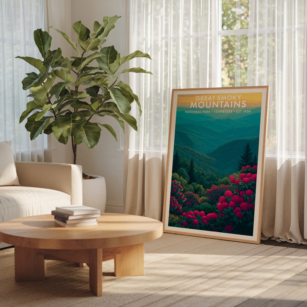 Retro Great Smoky Mountains National Park Print