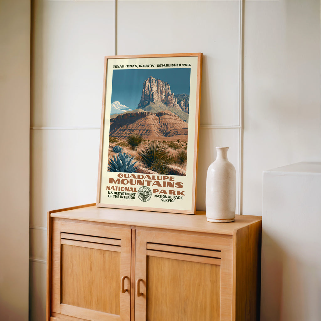 Guadalupe Mountains National Park Vintage WPA Art