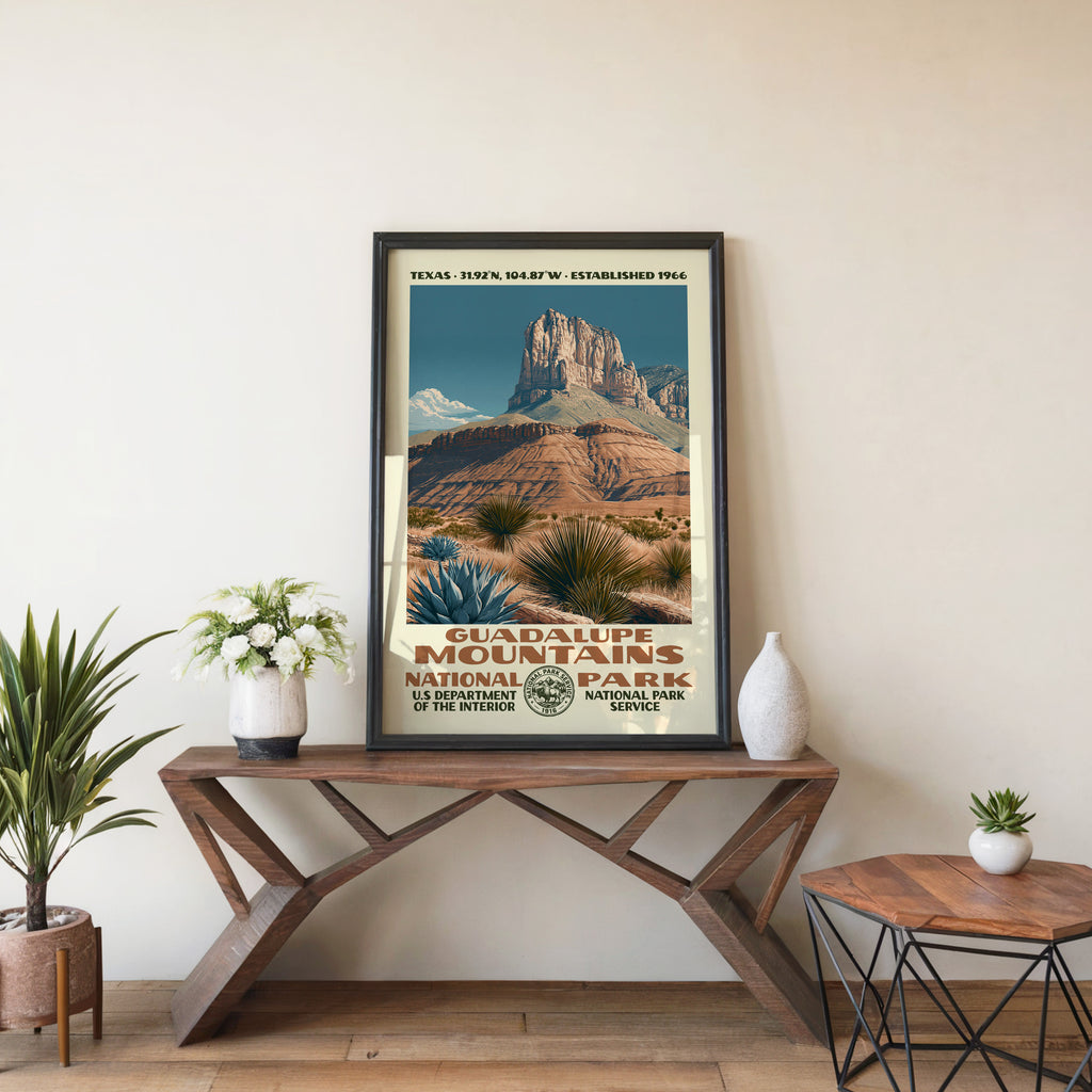 Guadalupe Mountains National Park Vintage WPA Art