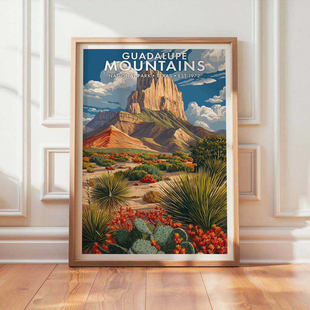 Retro Guadalupe Mountains National Park Print