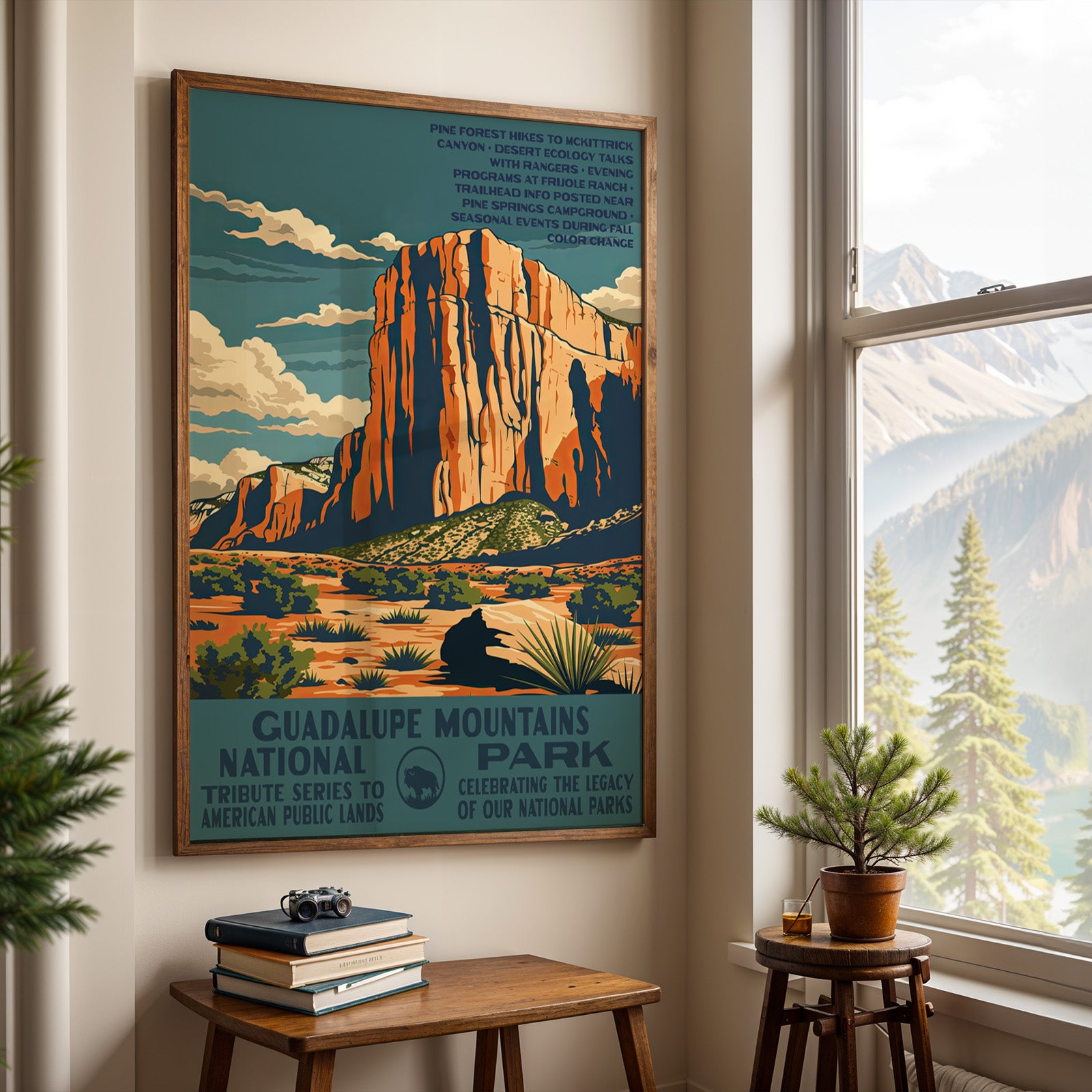 Guadalupe Mountains National Park Vintage WPA Art