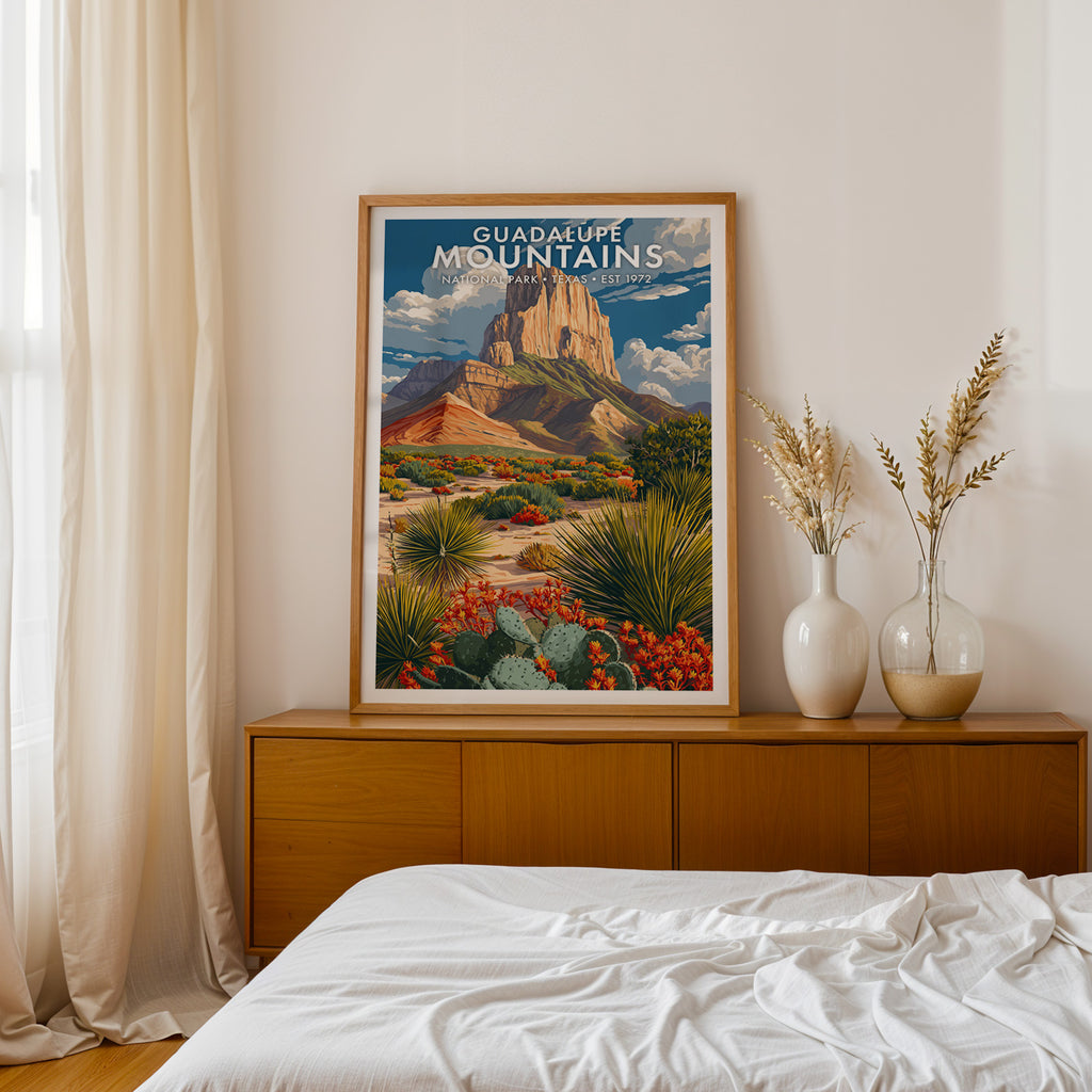 Retro Guadalupe Mountains National Park Print