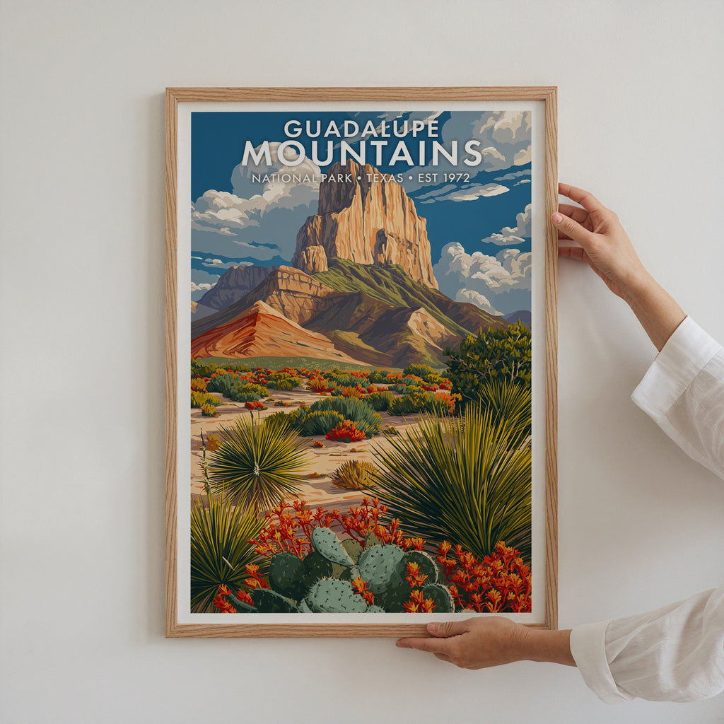 Retro Guadalupe Mountains National Park Print