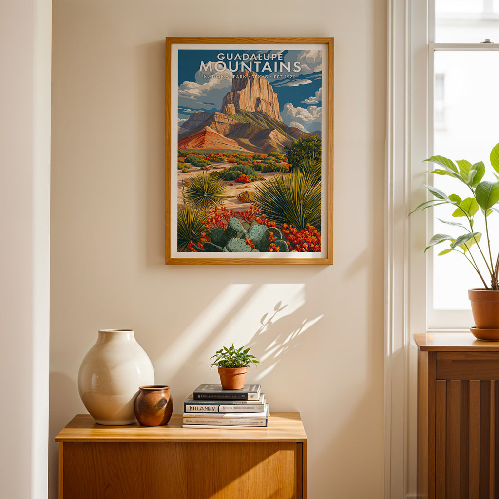 Retro Guadalupe Mountains National Park Print