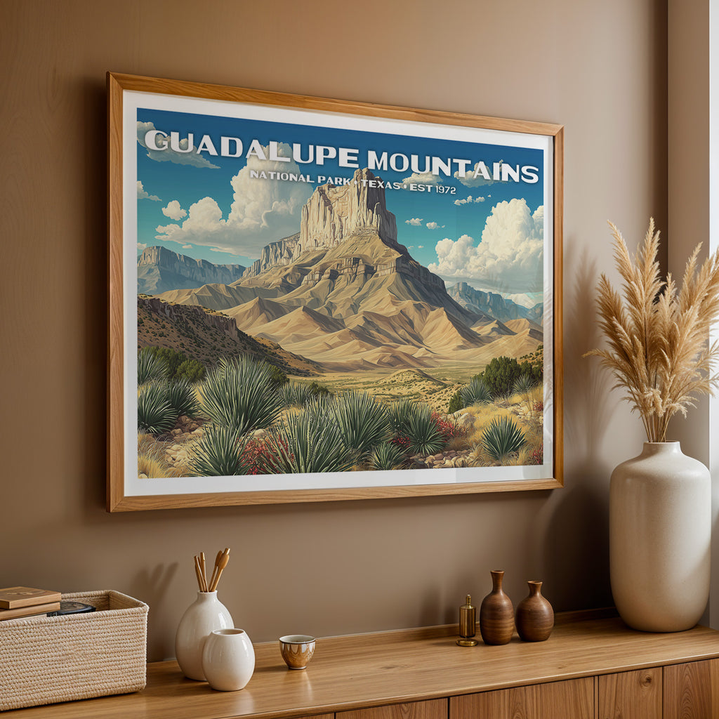 Guadalupe Mountains National Park Horizontal Vintage Art
