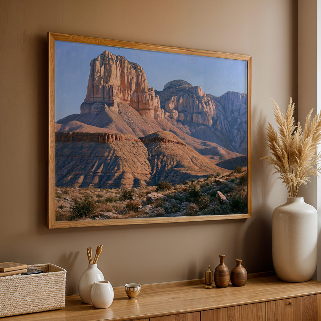 Guadalupe Mountains National Park Classical Oil Painting