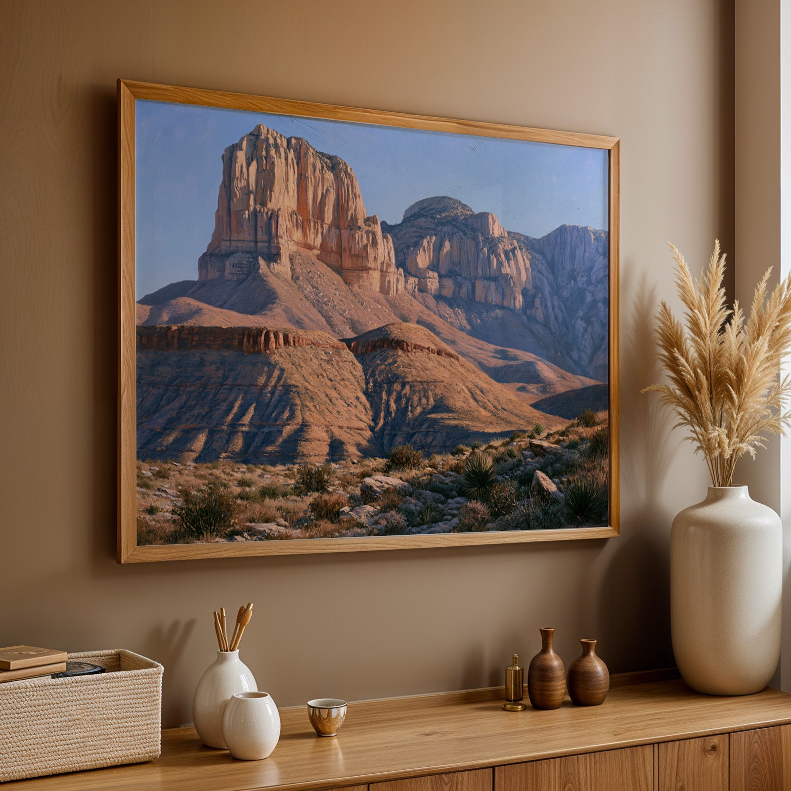 Guadalupe Mountains National Park Classical Oil Painting