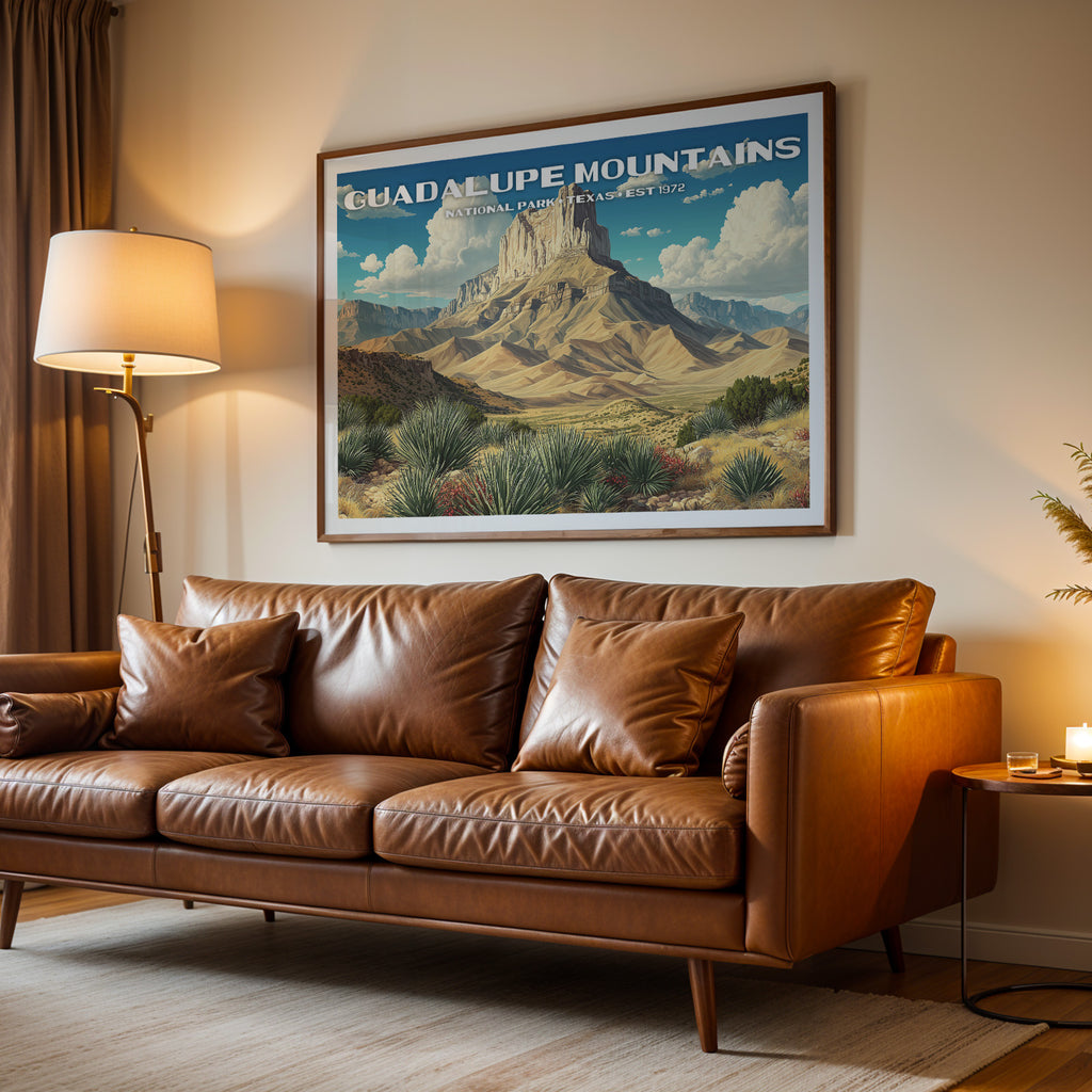 Guadalupe Mountains National Park Horizontal Vintage Art