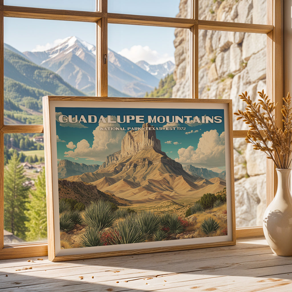 Guadalupe Mountains National Park Horizontal Vintage Art