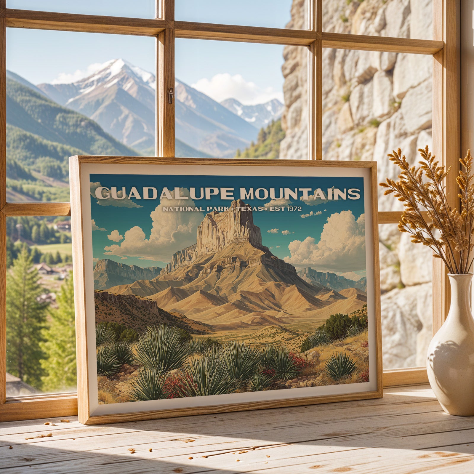 Guadalupe Mountains National Park Horizontal Vintage Art