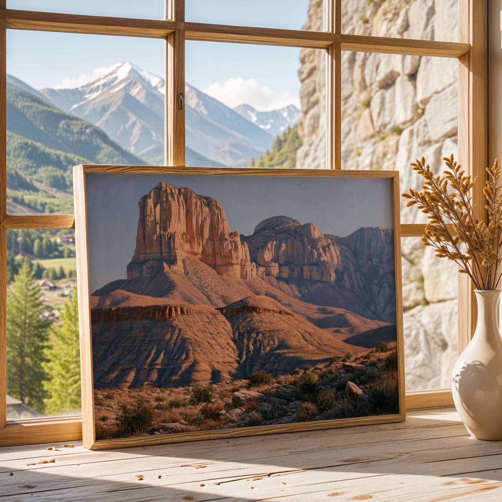Guadalupe Mountains National Park Classical Oil Painting