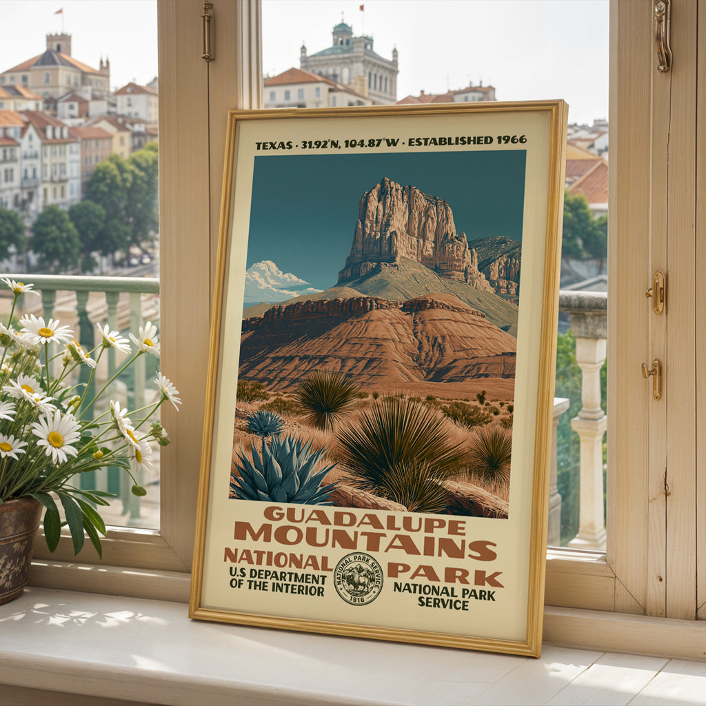 Guadalupe Mountains National Park Vintage WPA Art