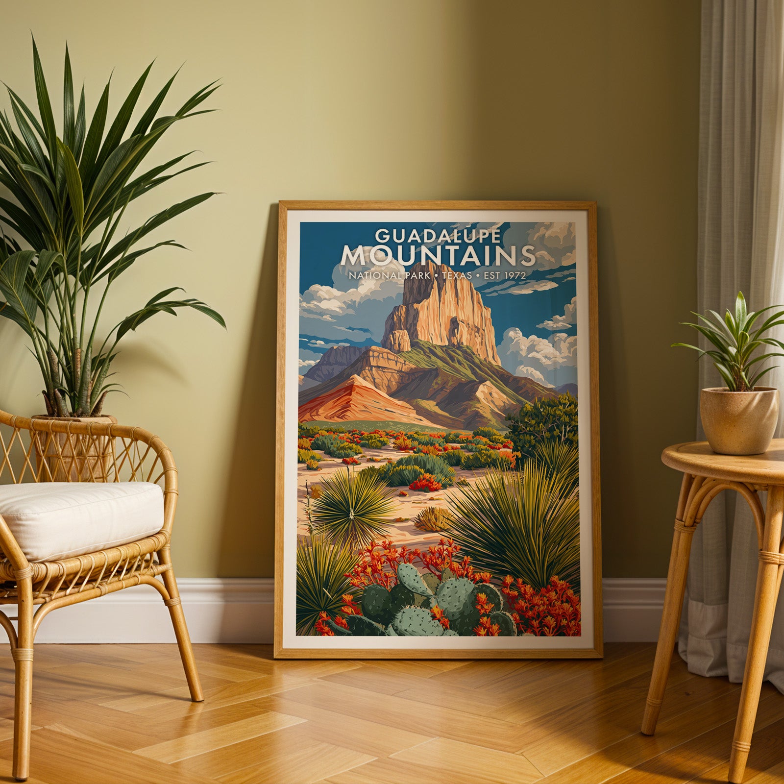 Retro Guadalupe Mountains National Park Print