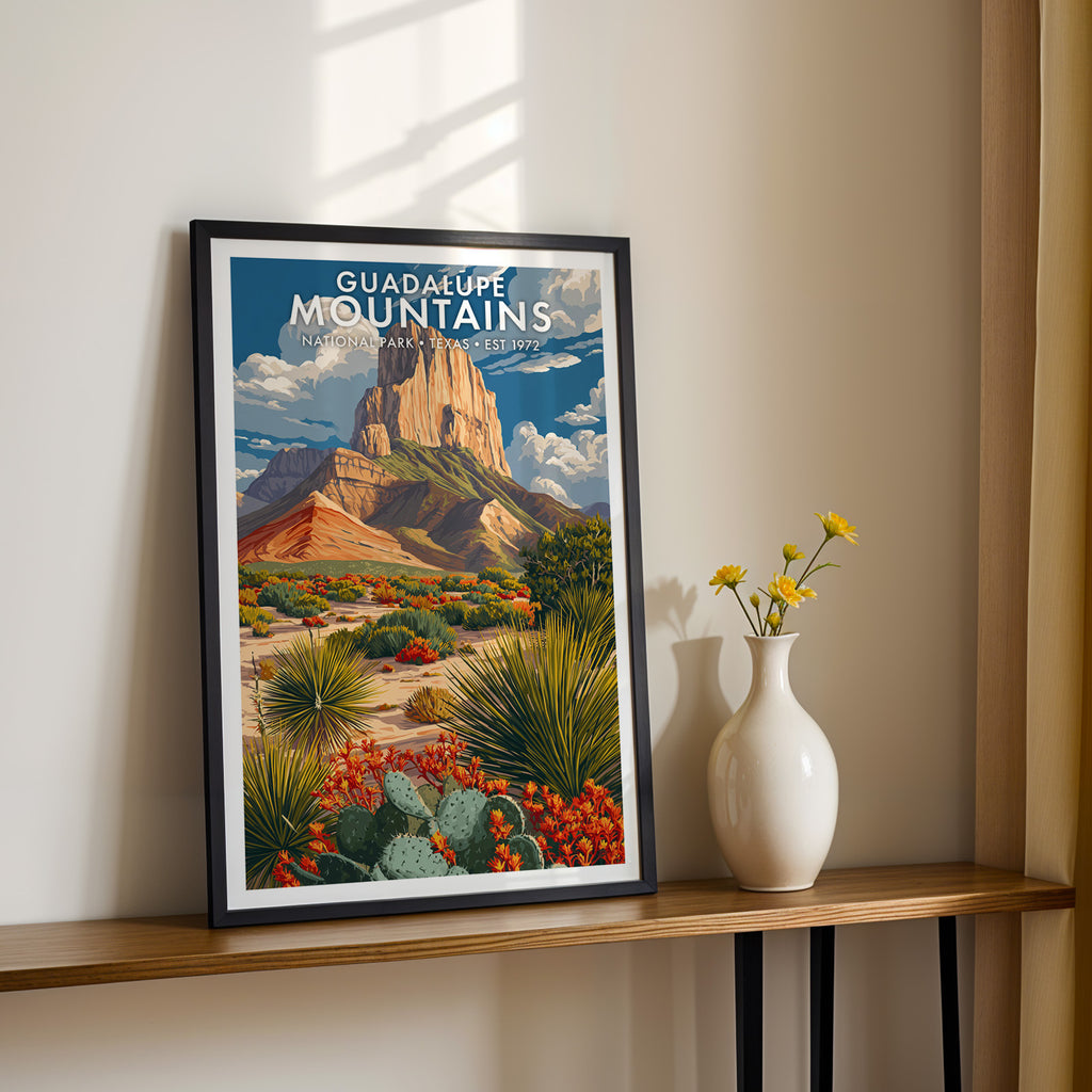 Retro Guadalupe Mountains National Park Print