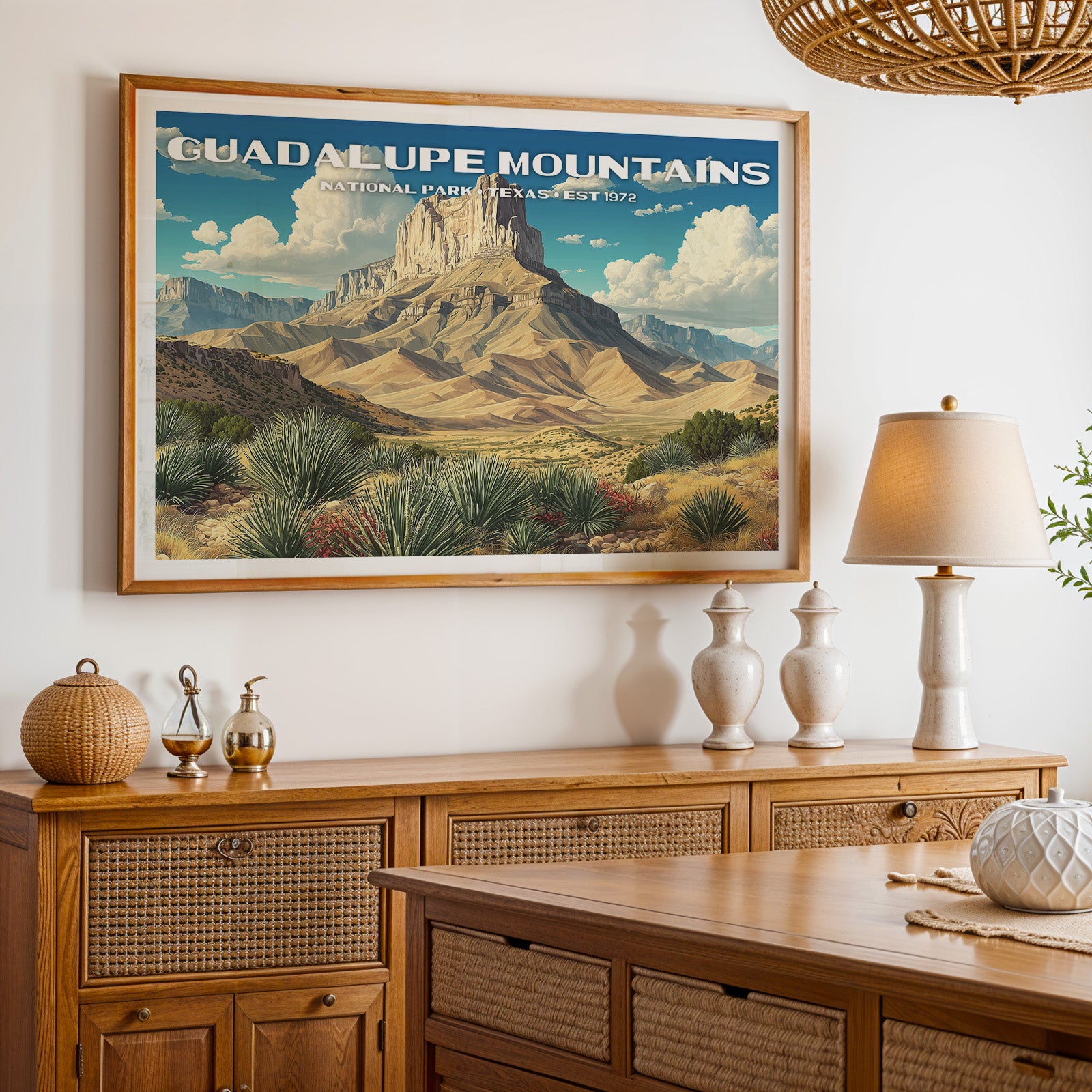 Guadalupe Mountains National Park Horizontal Vintage Art