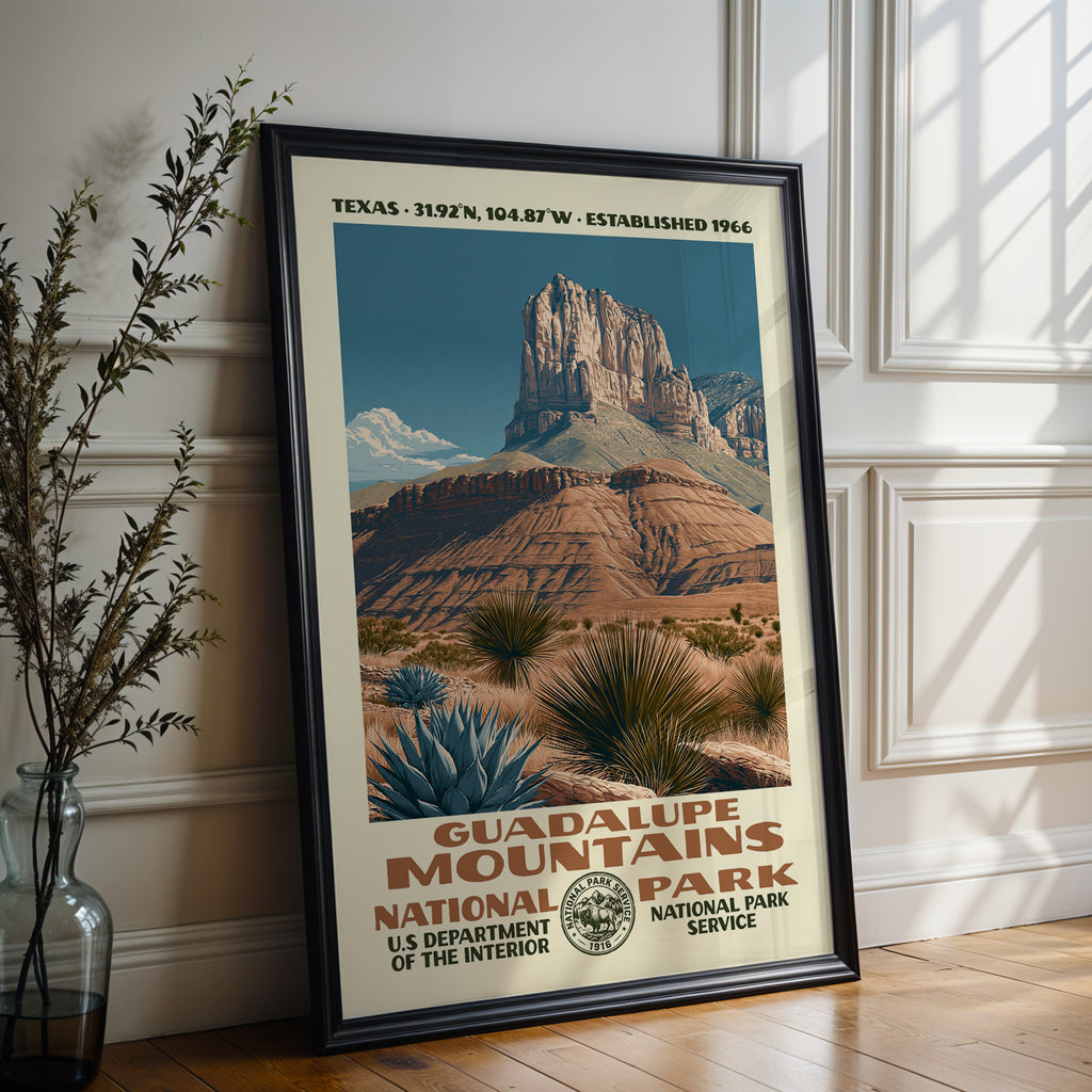 Guadalupe Mountains National Park Vintage WPA Art