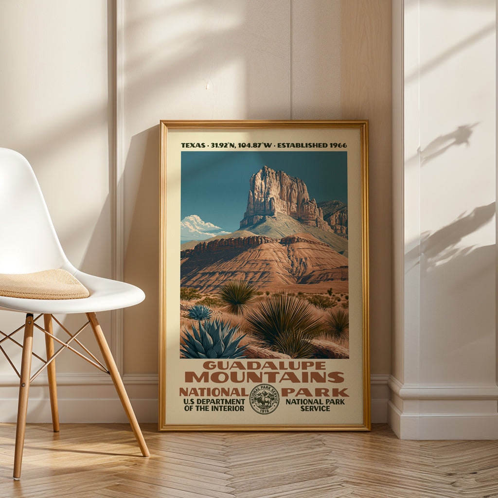 Guadalupe Mountains National Park Vintage WPA Art