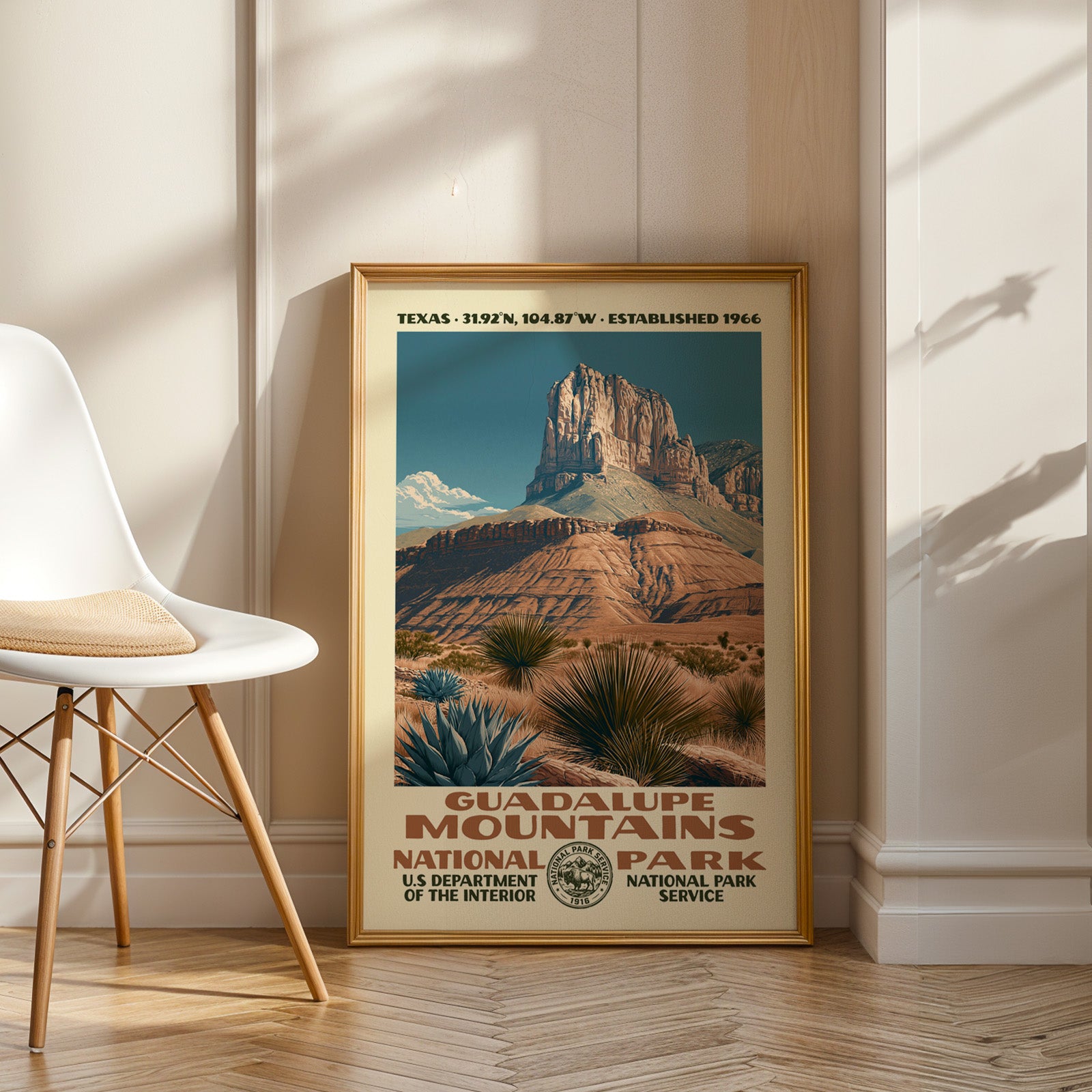 Guadalupe Mountains National Park Vintage WPA Art