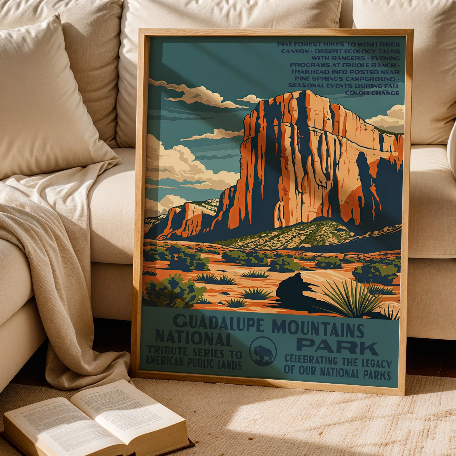 Guadalupe Mountains National Park Vintage WPA Art