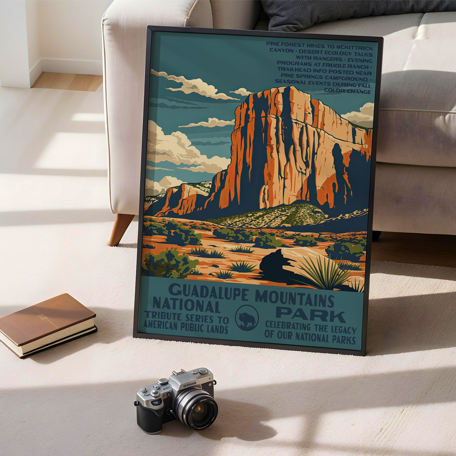Guadalupe Mountains National Park Vintage WPA Art