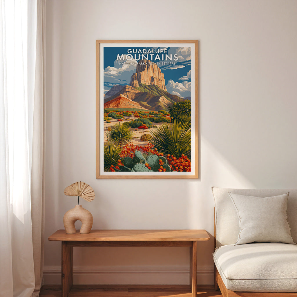 Retro Guadalupe Mountains National Park Print