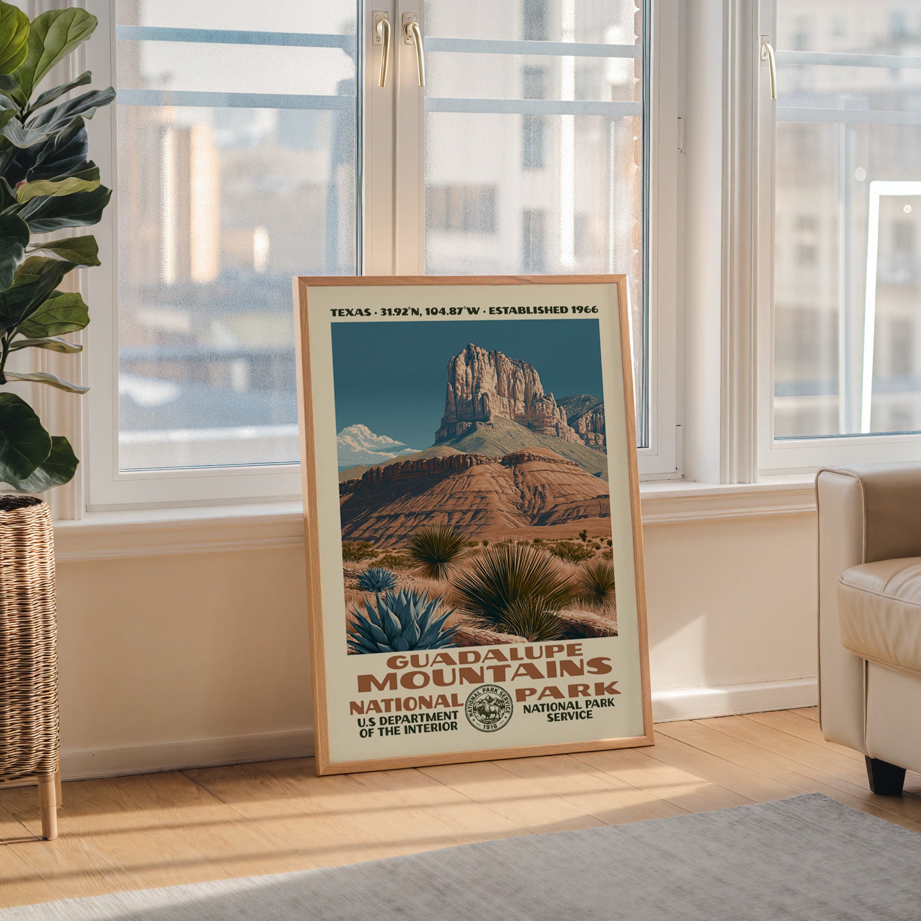 Guadalupe Mountains National Park Vintage WPA Art