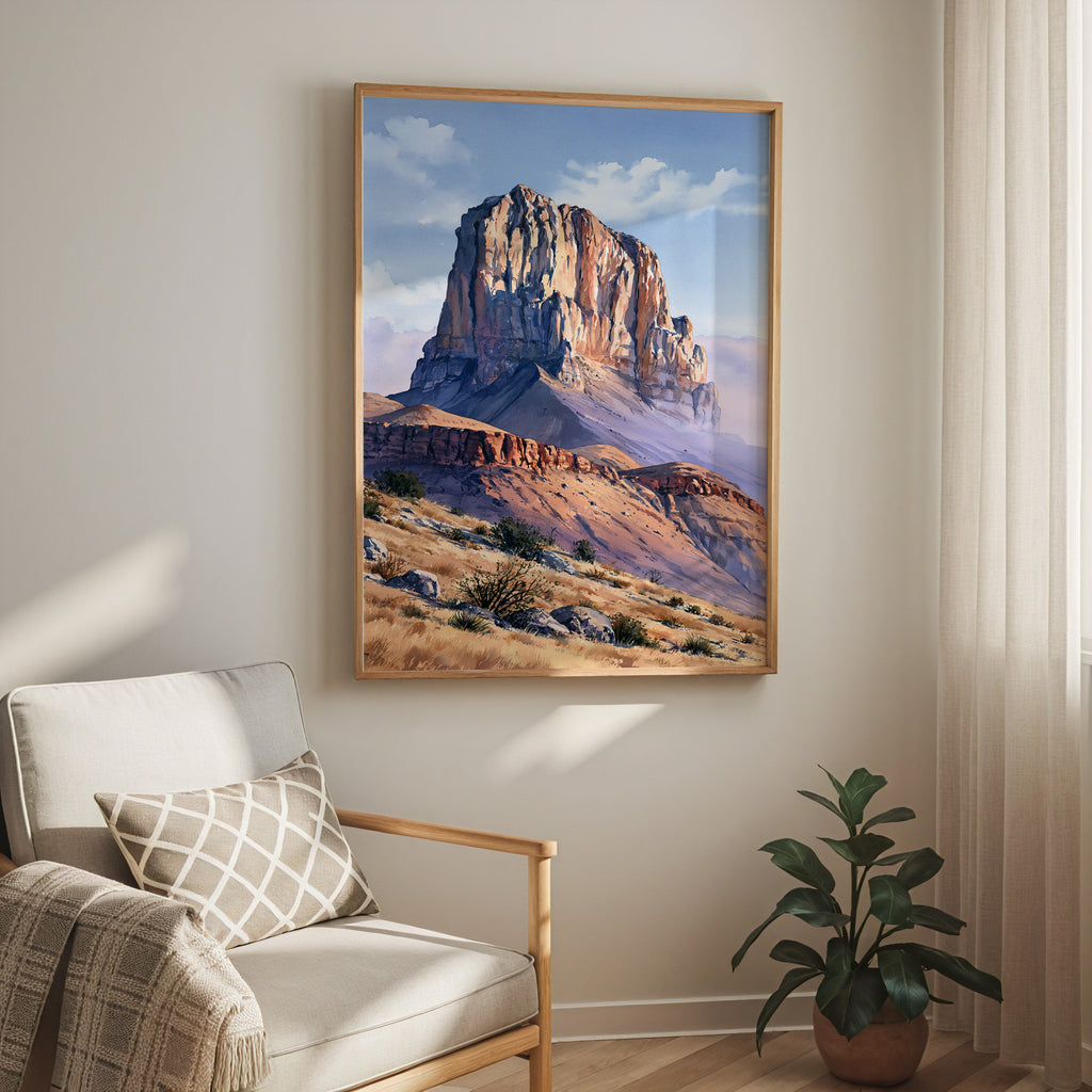 Guadalupe Mountains National Park Watercolor Art