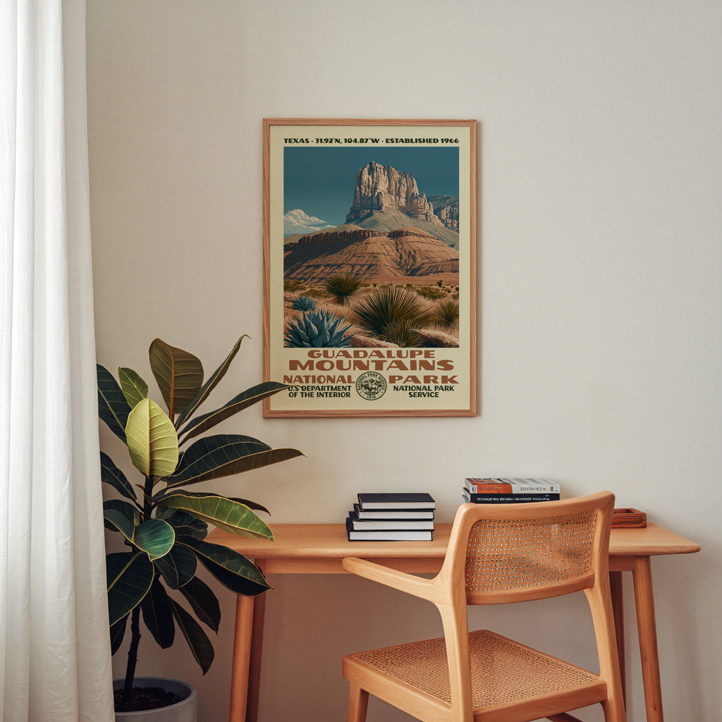 Guadalupe Mountains National Park Vintage WPA Art