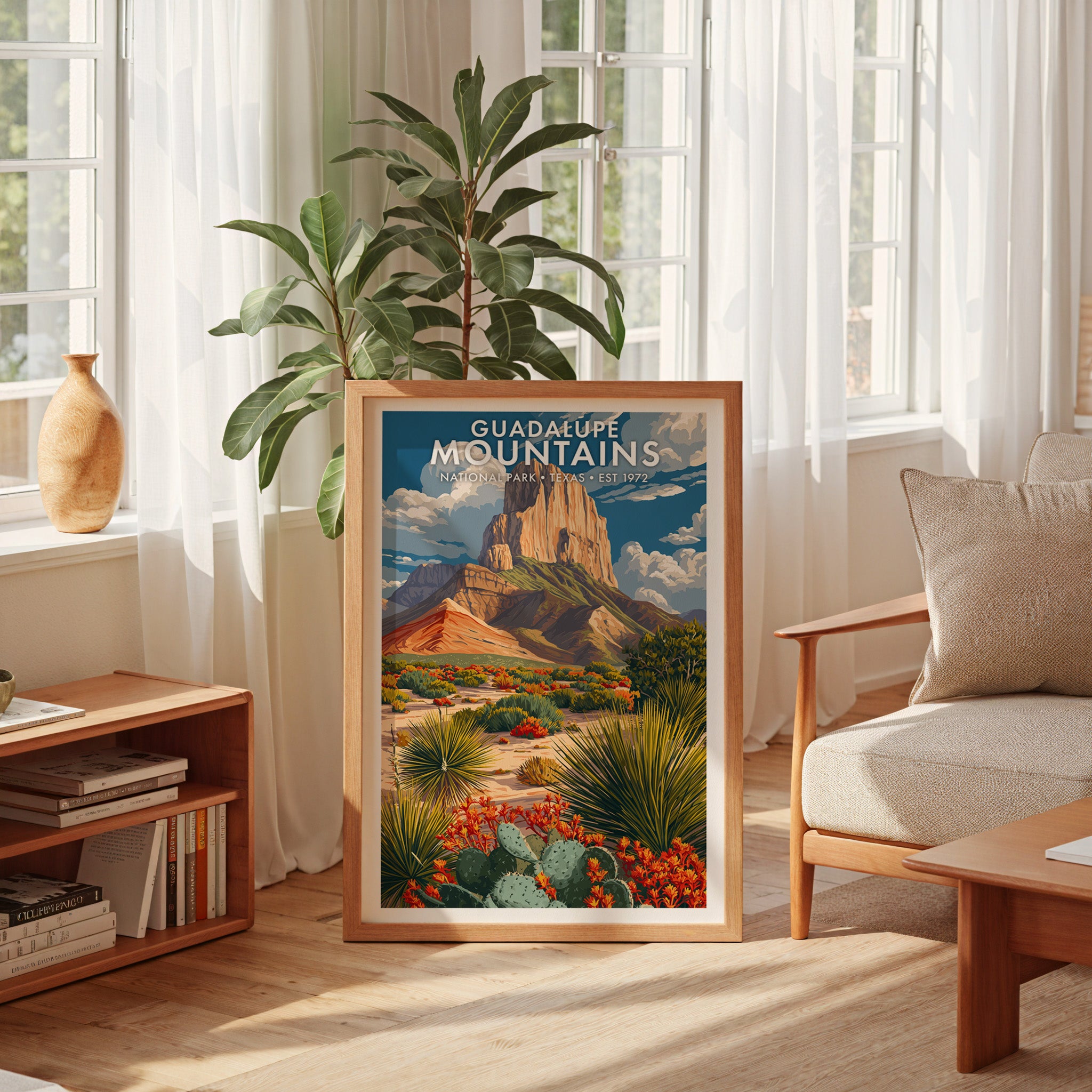 Retro Guadalupe Mountains National Park Print