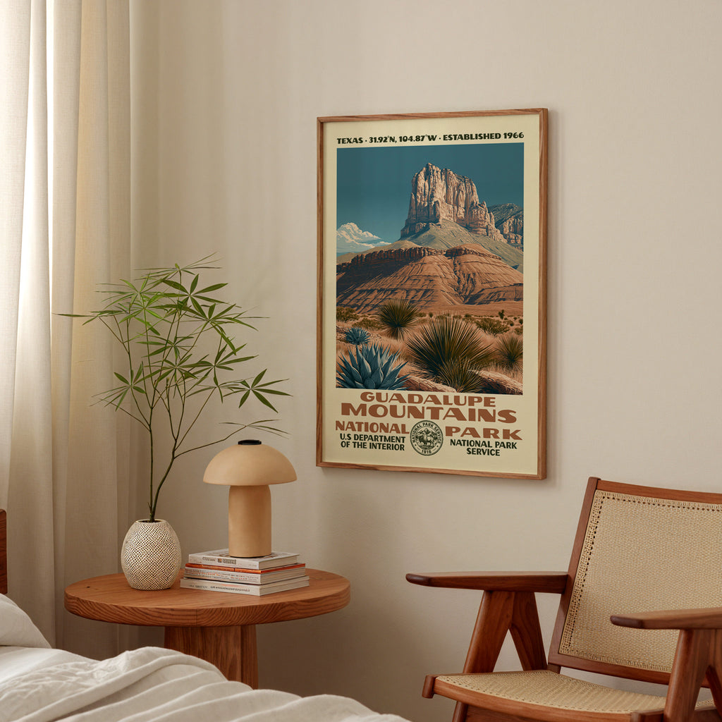 Guadalupe Mountains National Park Vintage WPA Art