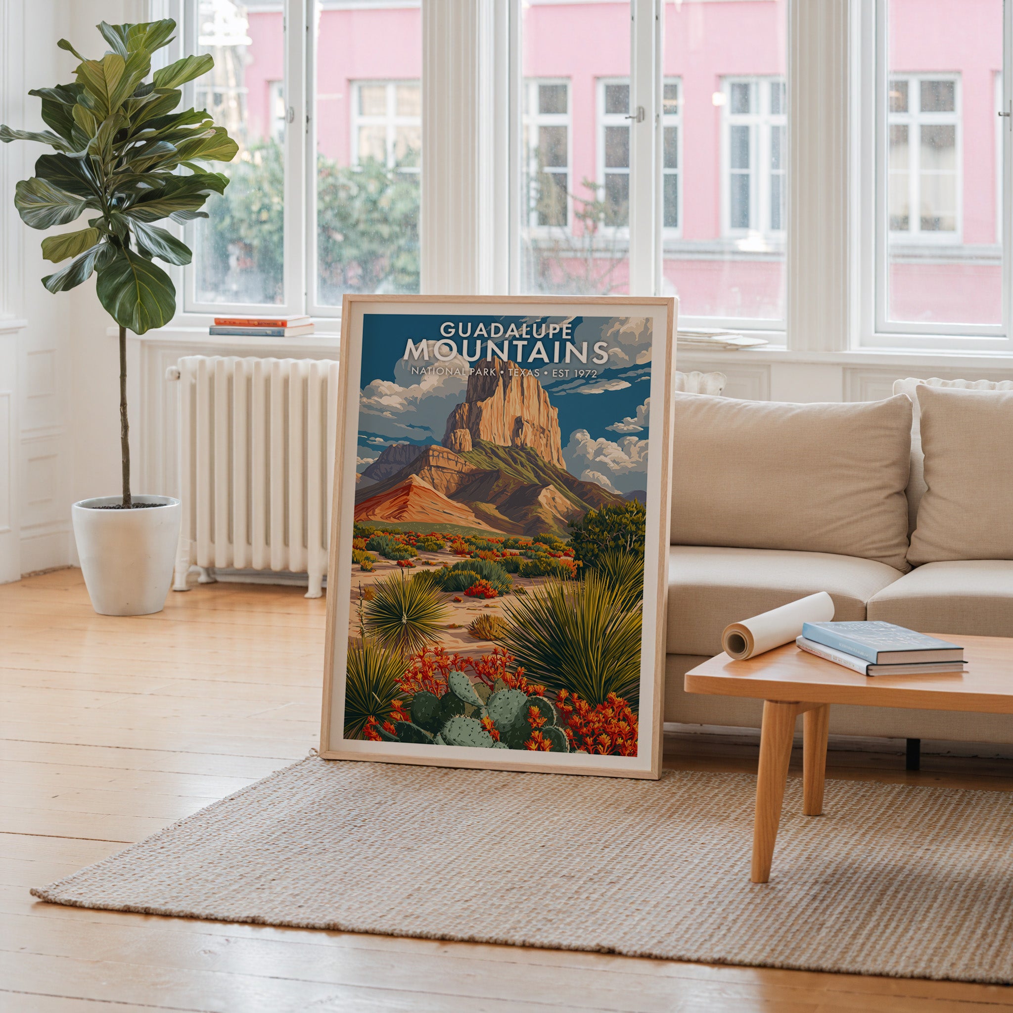 Retro Guadalupe Mountains National Park Print