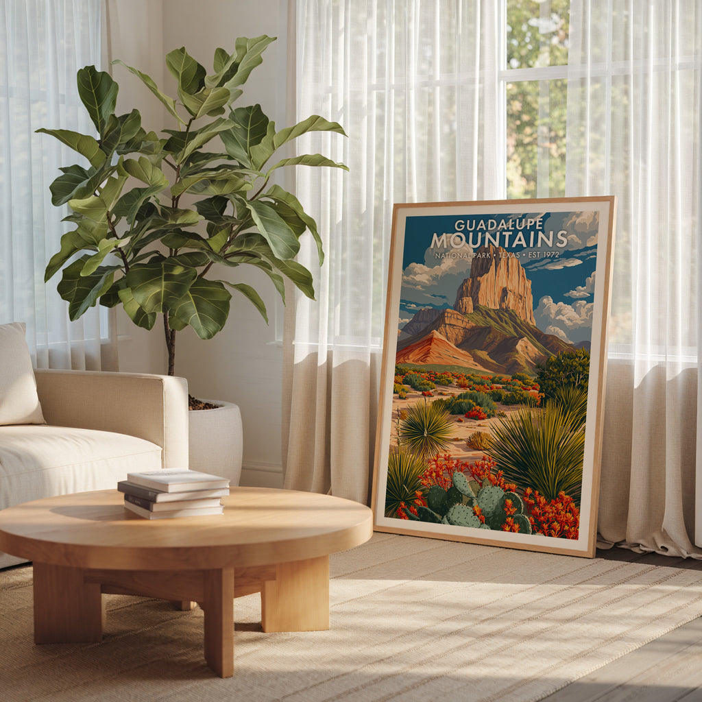 Retro Guadalupe Mountains National Park Print