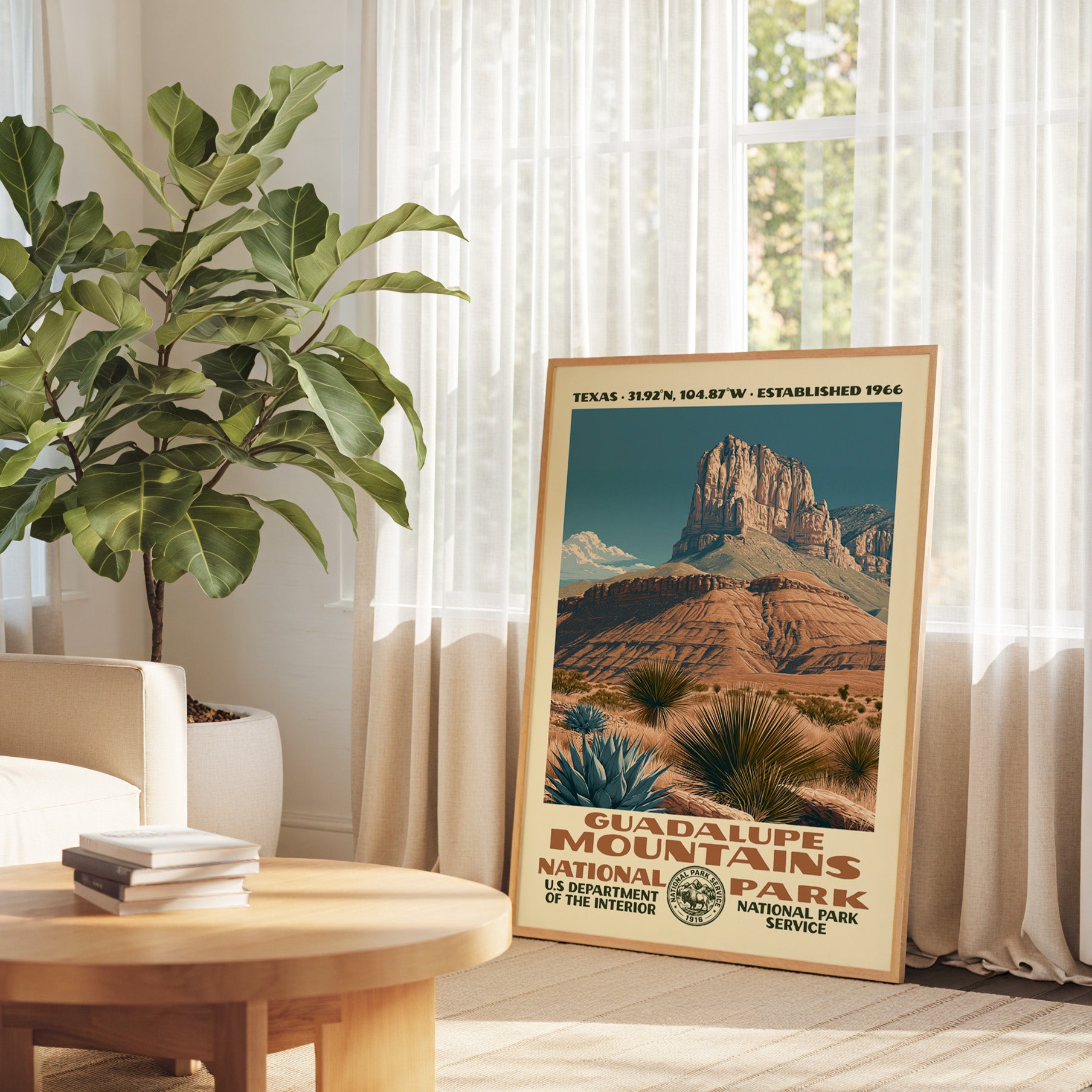 Guadalupe Mountains National Park Vintage WPA Art