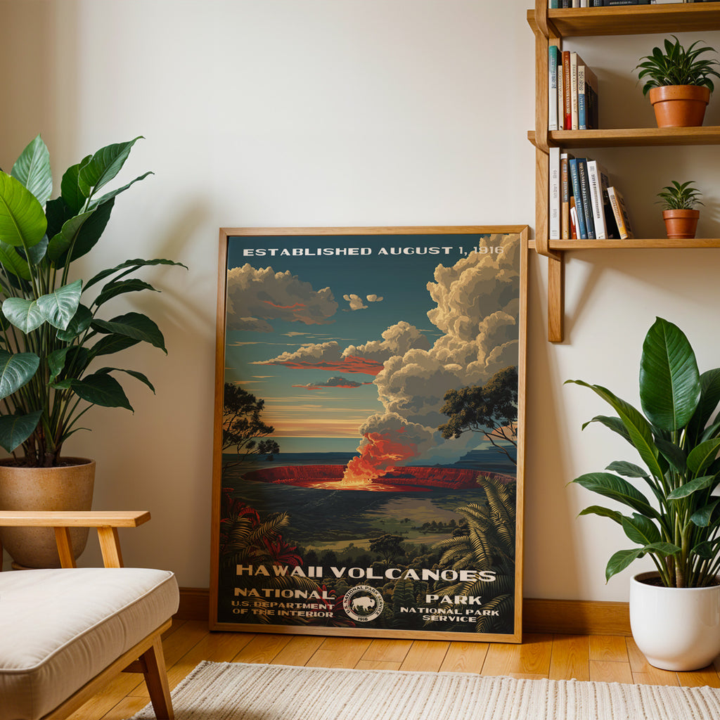 Hawaiʻi Volcanoes National Park Vintage WPA
