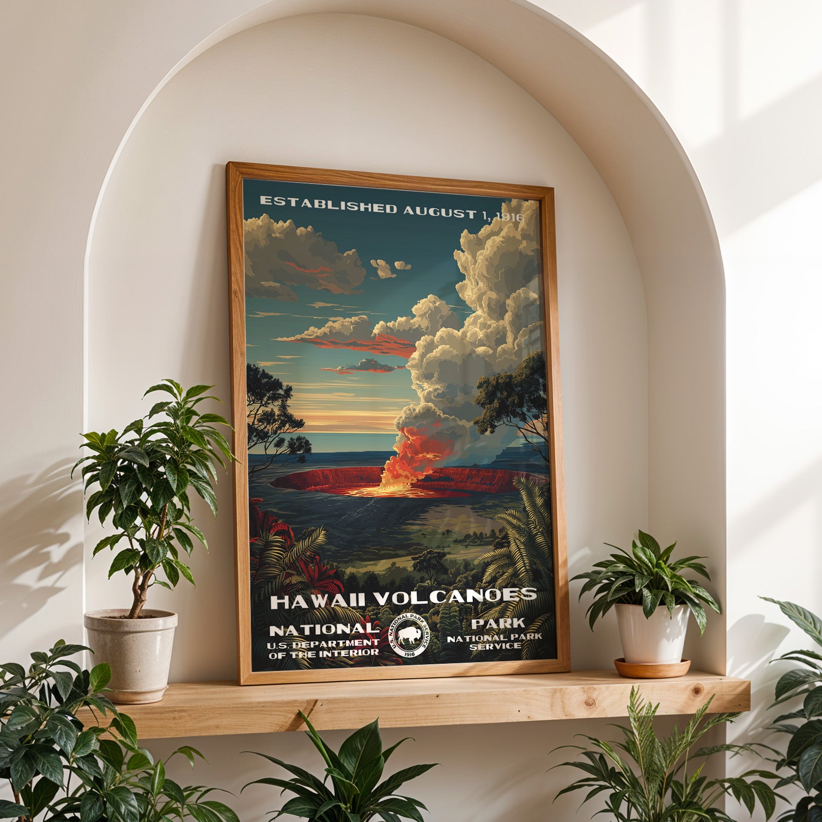Hawaiʻi Volcanoes National Park Vintage WPA