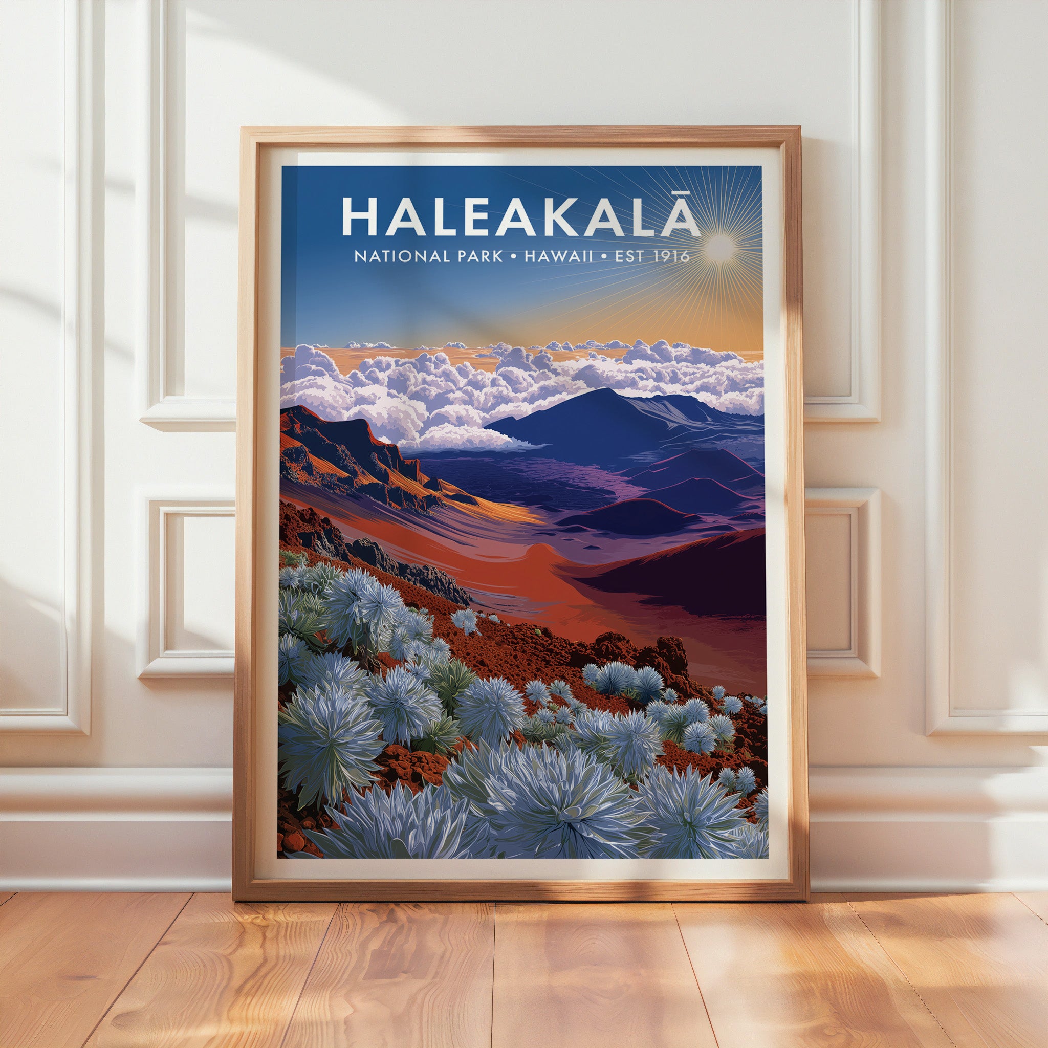 Retro Haleakalā National Park Print