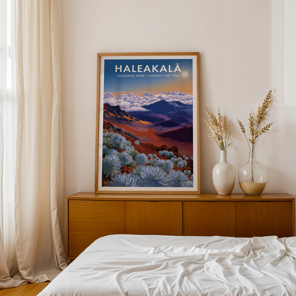 Retro Haleakalā National Park Print