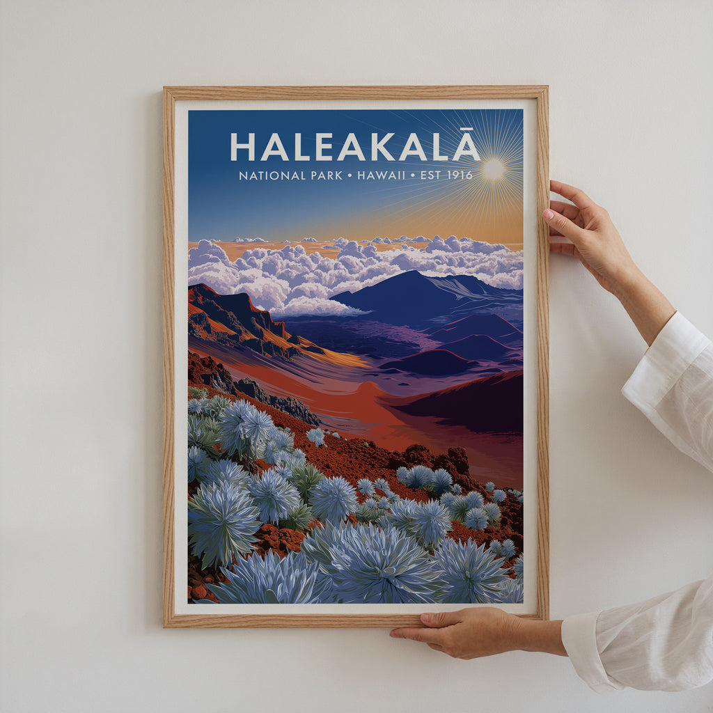 Retro Haleakalā National Park Print