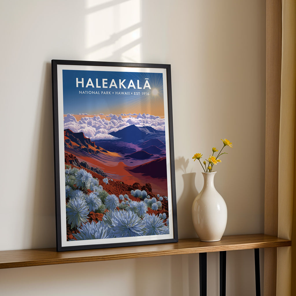 Retro Haleakalā National Park Print