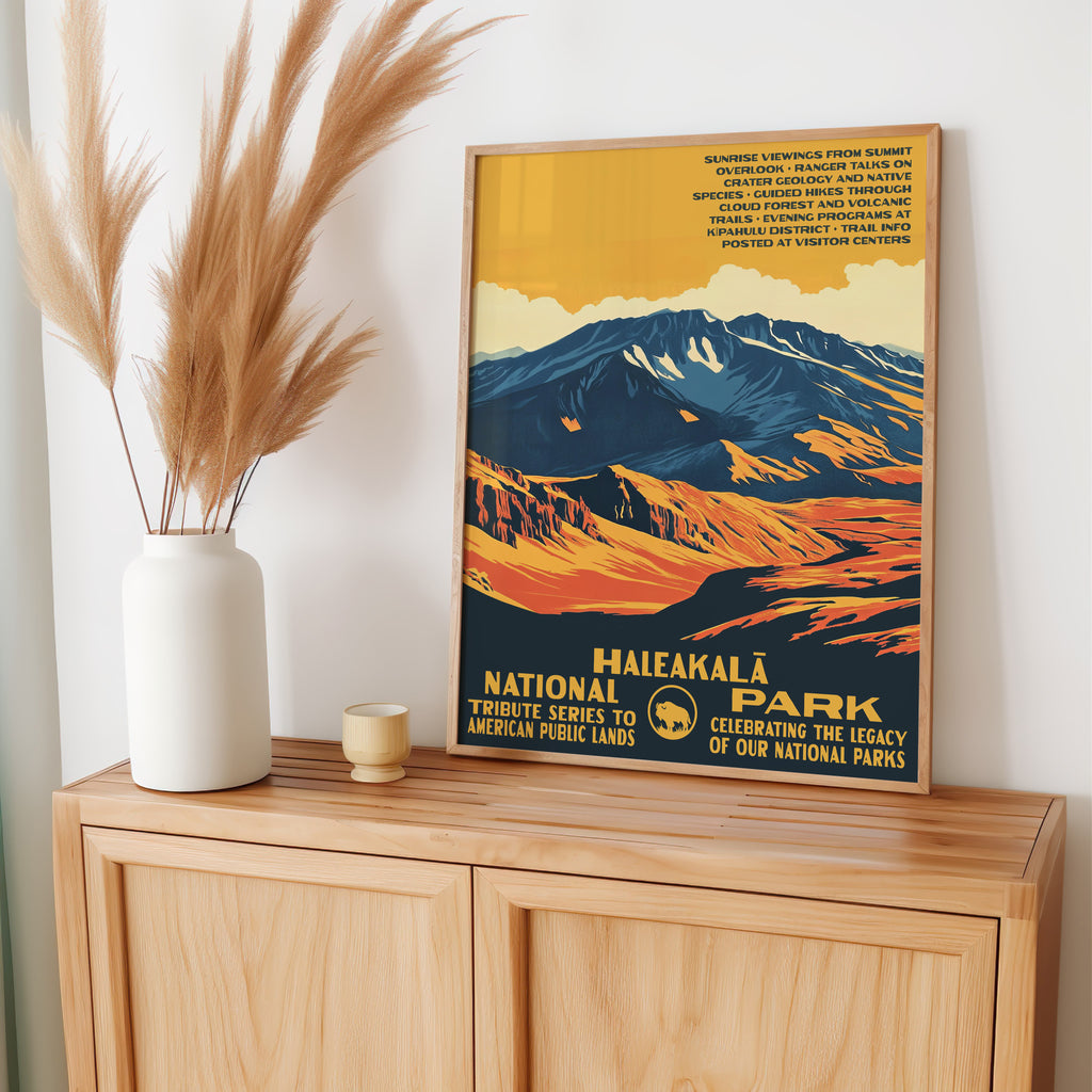 Haleakalā National Park Vintage WPA Art