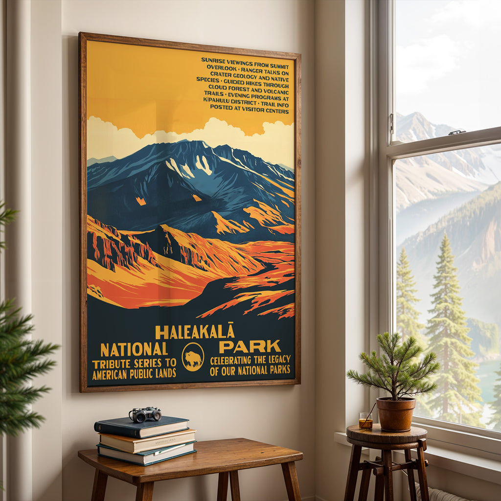 Haleakalā National Park Vintage WPA Art