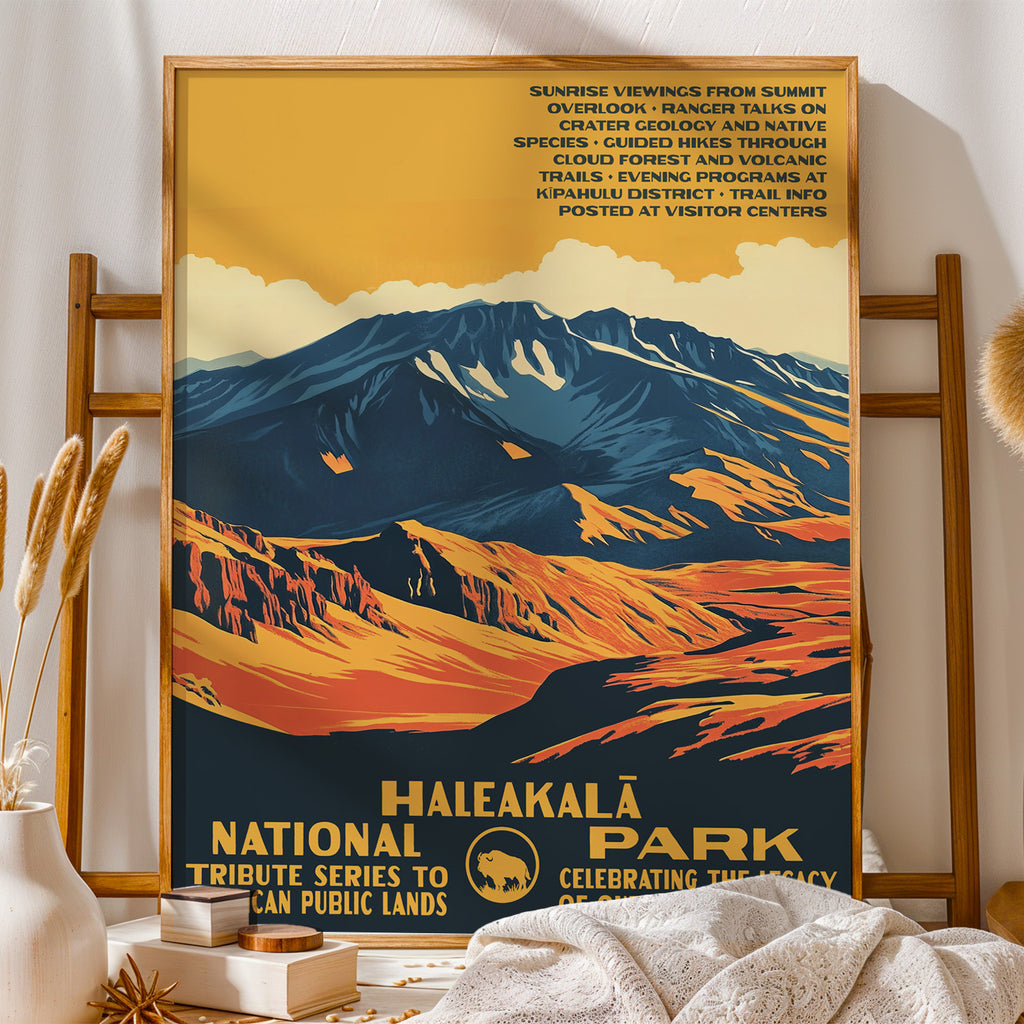 Haleakalā National Park Vintage WPA Art