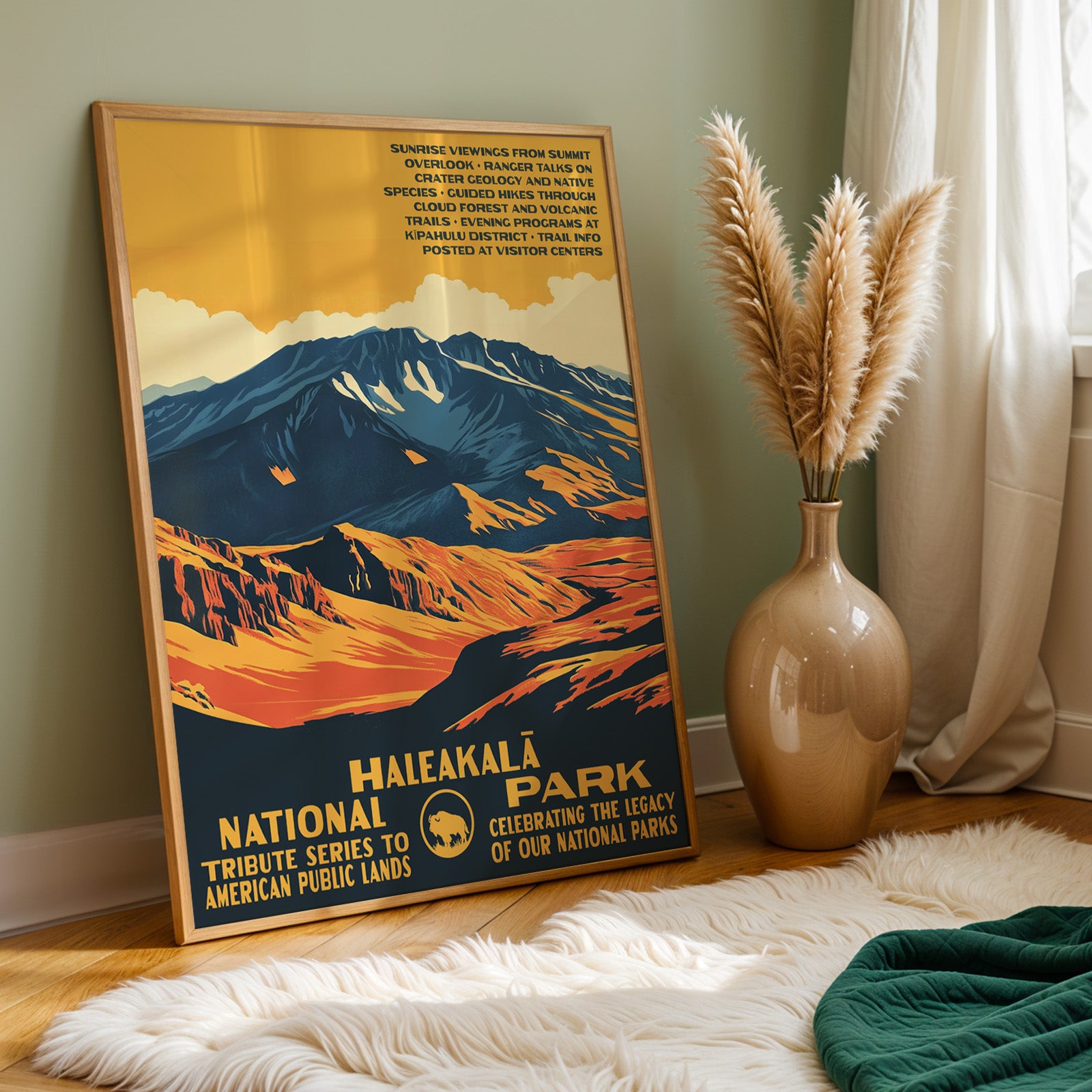 Haleakalā National Park Vintage WPA Art